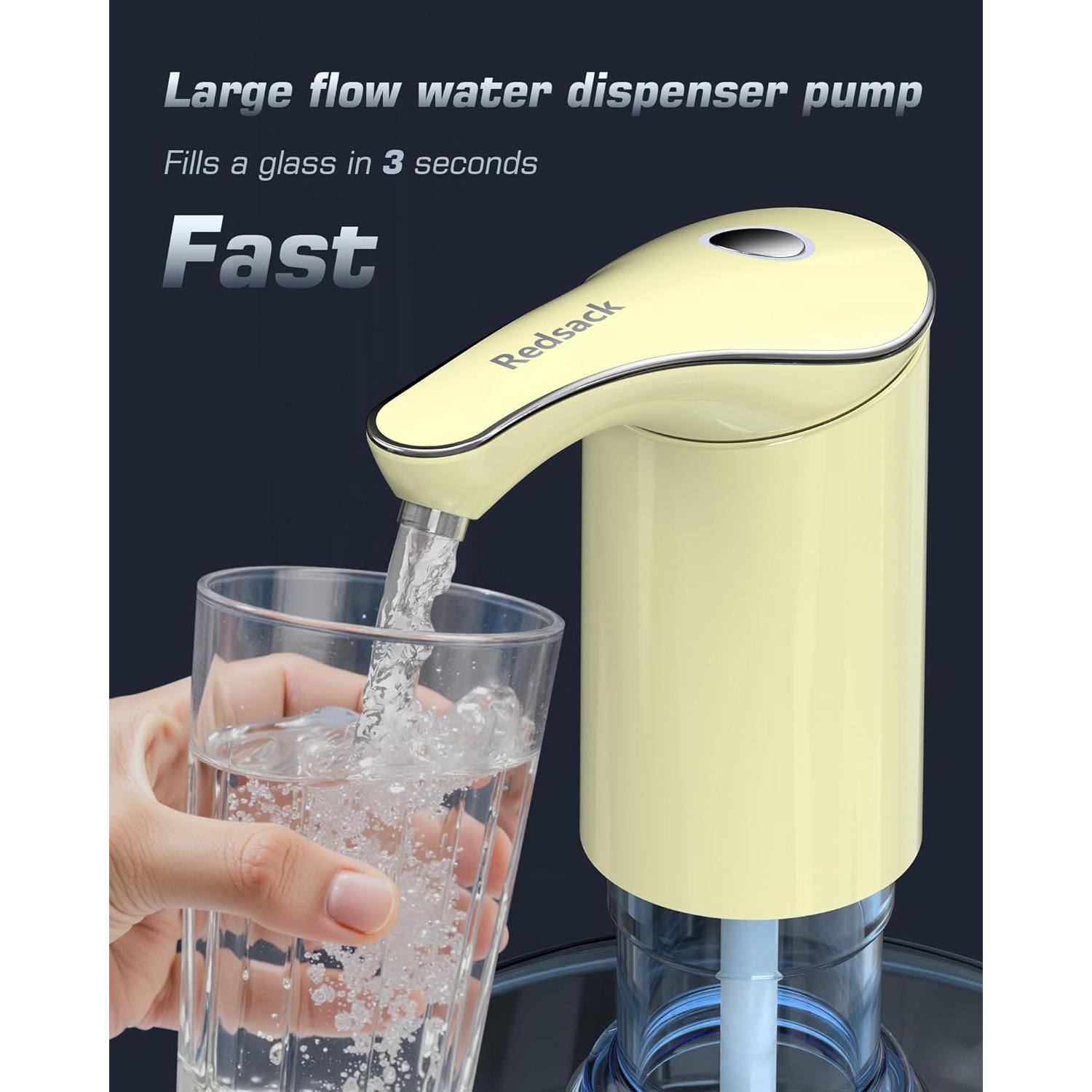 Dispensador de Agua Eléctrico Redsack 5 Galones USB-C Amarillo