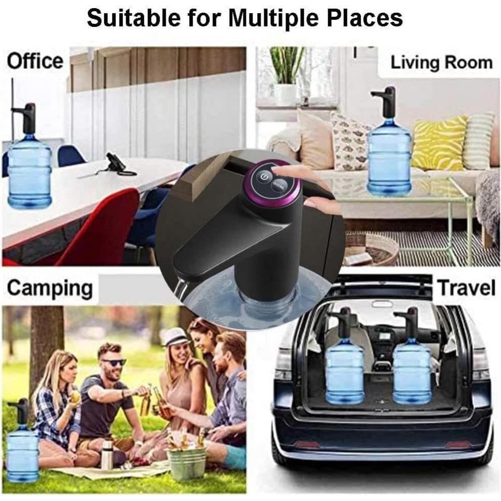 Bomba Automática de Agua Vshinic 5 Galones USB Recargable - Negro