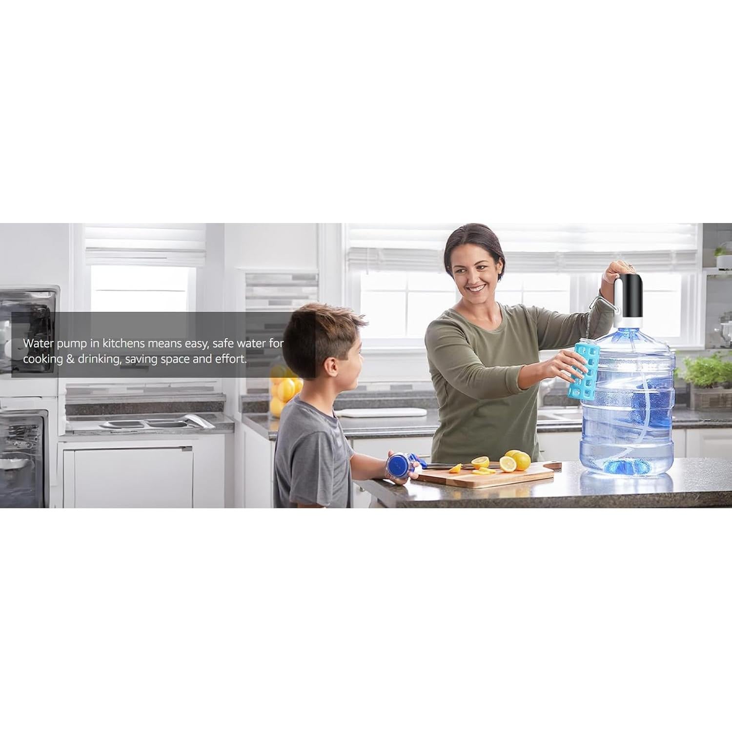 Dispensador de Agua Eléctrico Genérico 5 Galones Blanco