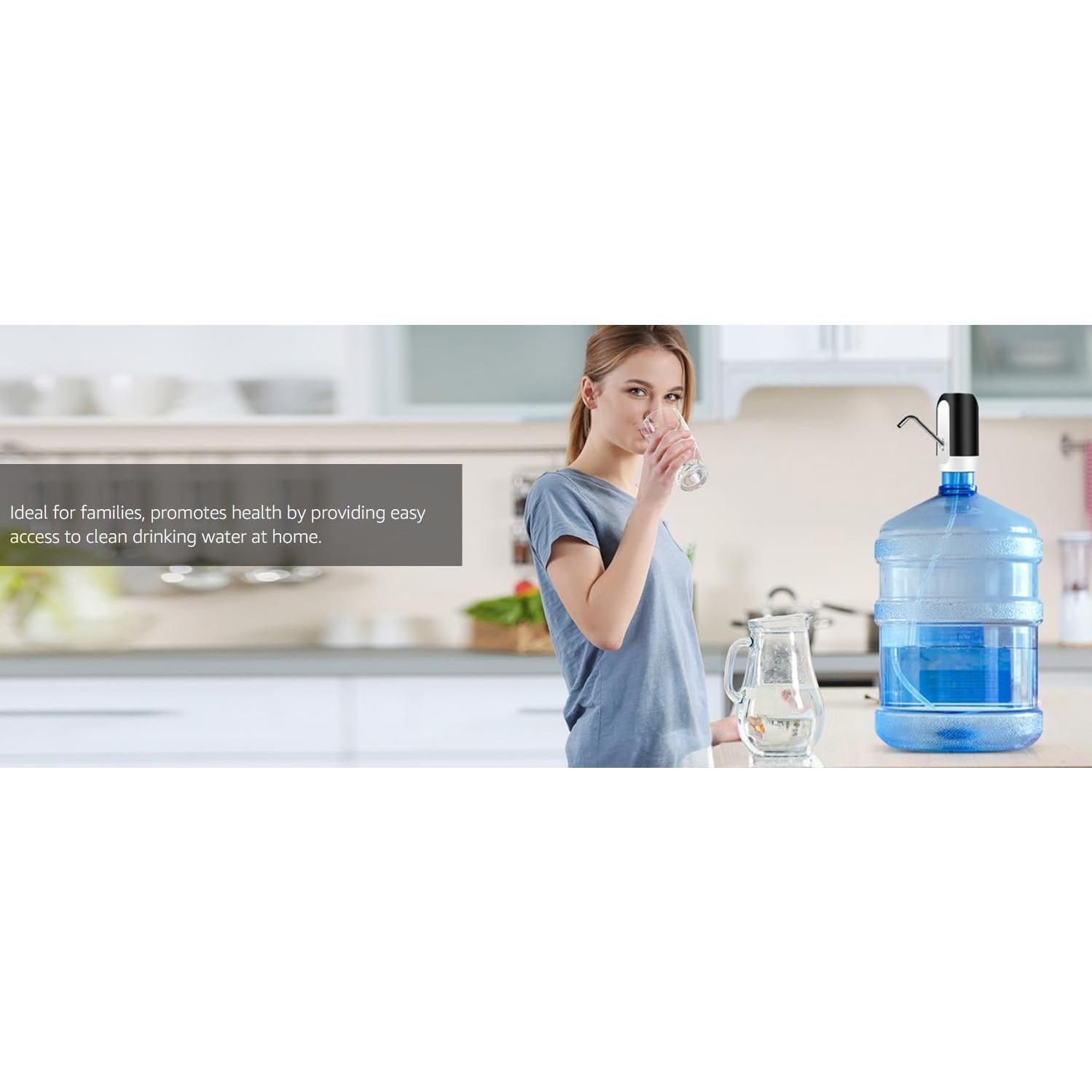 Dispensador de Agua Eléctrico Genérico 5 Galones Blanco