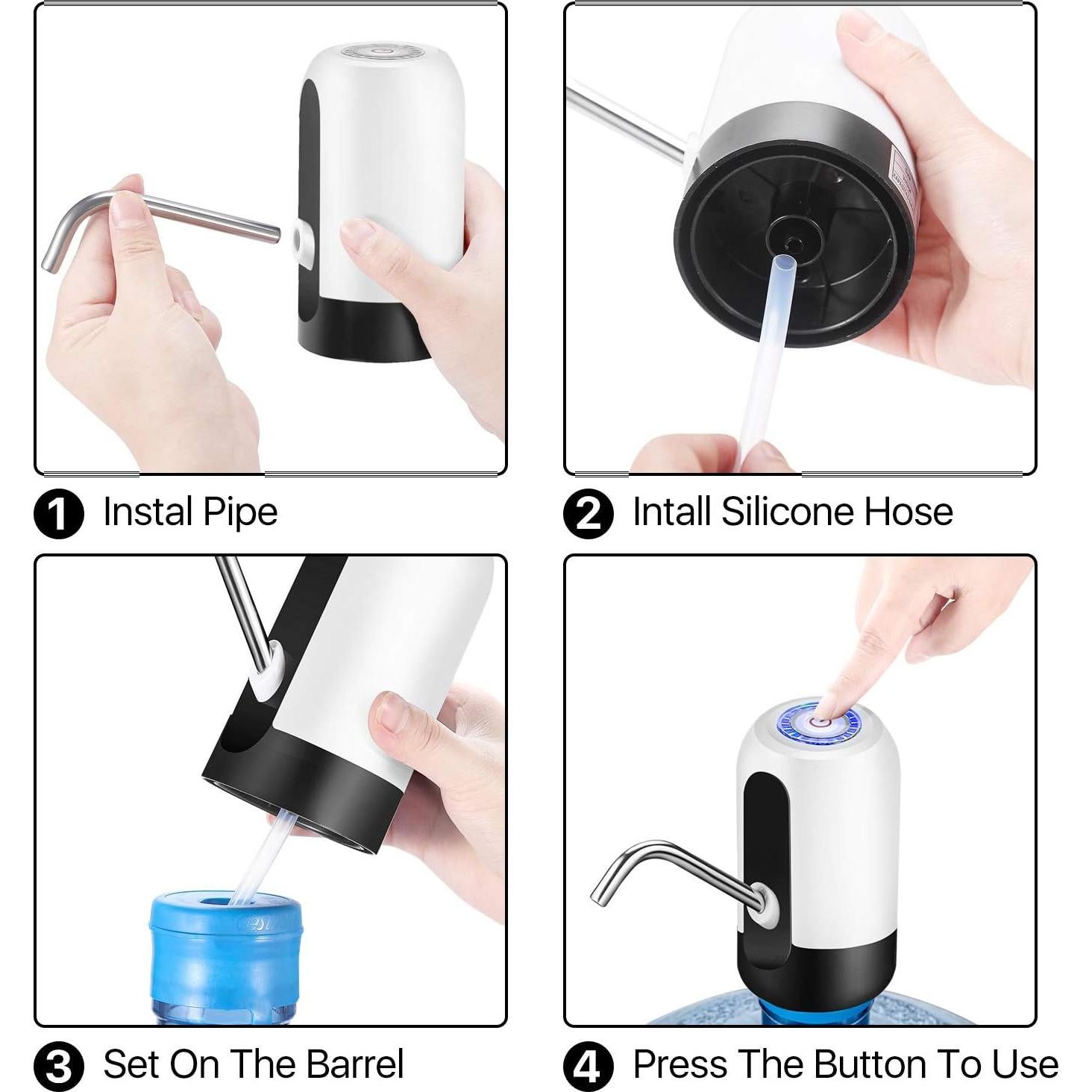 Dispensador de Agua Eléctrico Flexzion 5 Galones Blanco