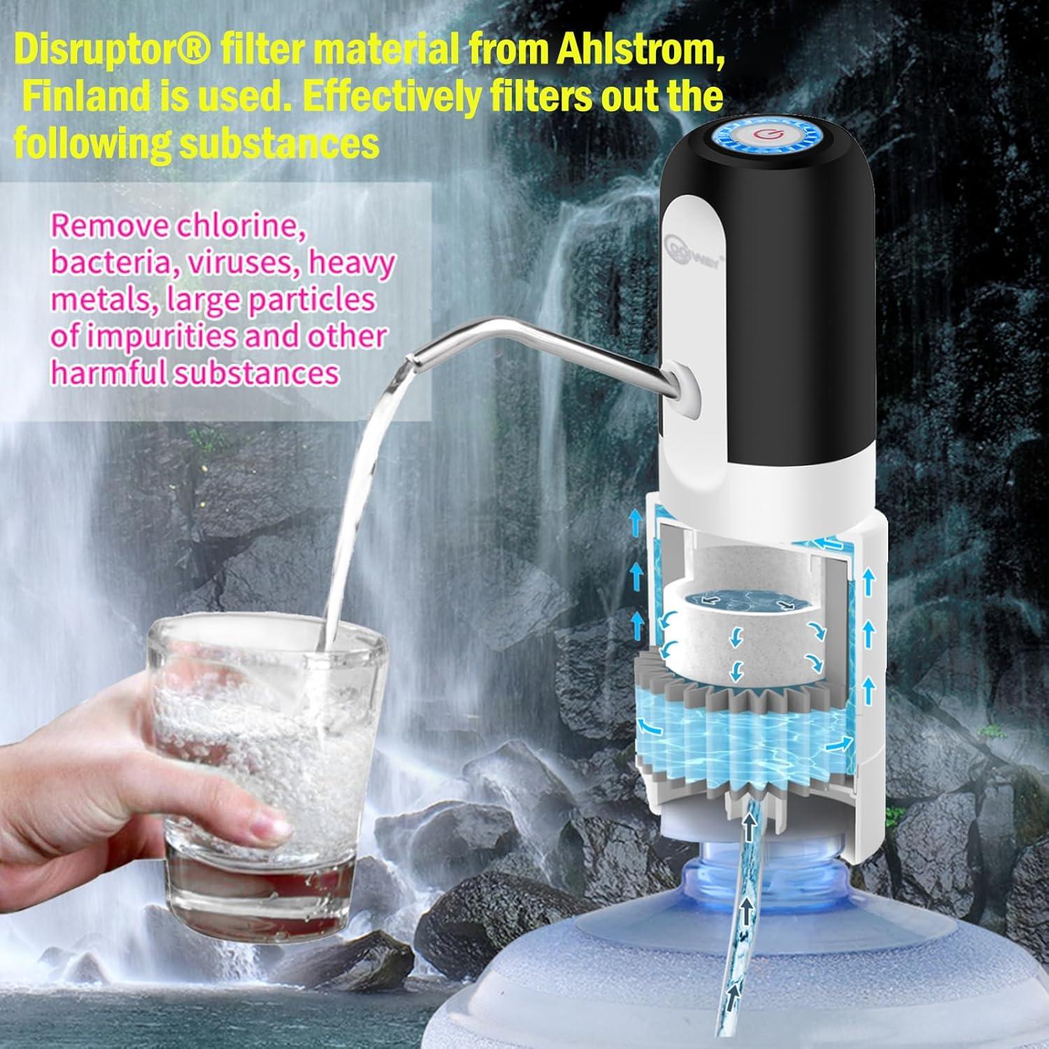 Dispensador de Agua Eléctrico CoolWAY 2-5 Galones con Filtro