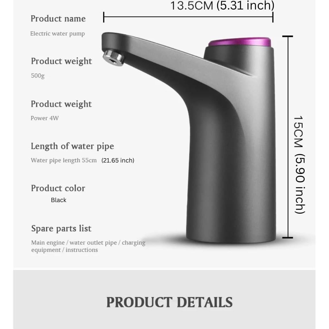 Bomba de Agua Eléctrica Portátil BEST KEY SOLUTION 5 Galones