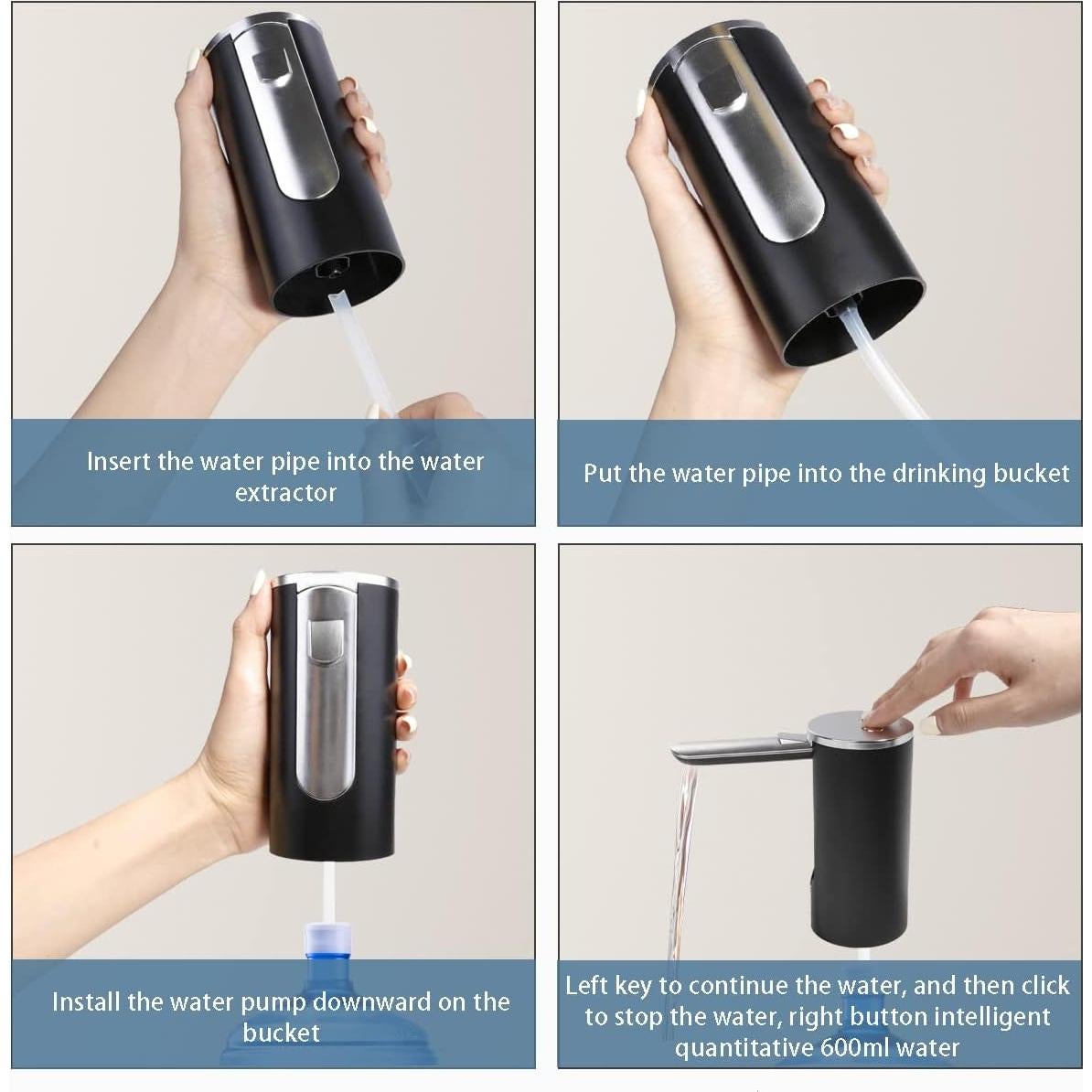 Dispensador de Agua Eléctrico Fatpig Plegable 1200mAh Blanco