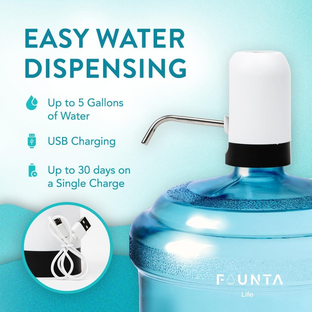 Dispensador de Agua Eléctrico Founta Life 5 Galones BPA Libre