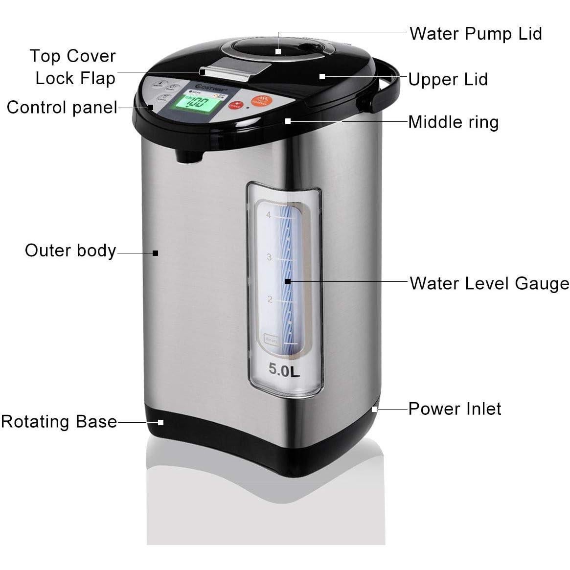 Calentador de Agua Eléctrico KOTEK 5L Acero Inoxidable