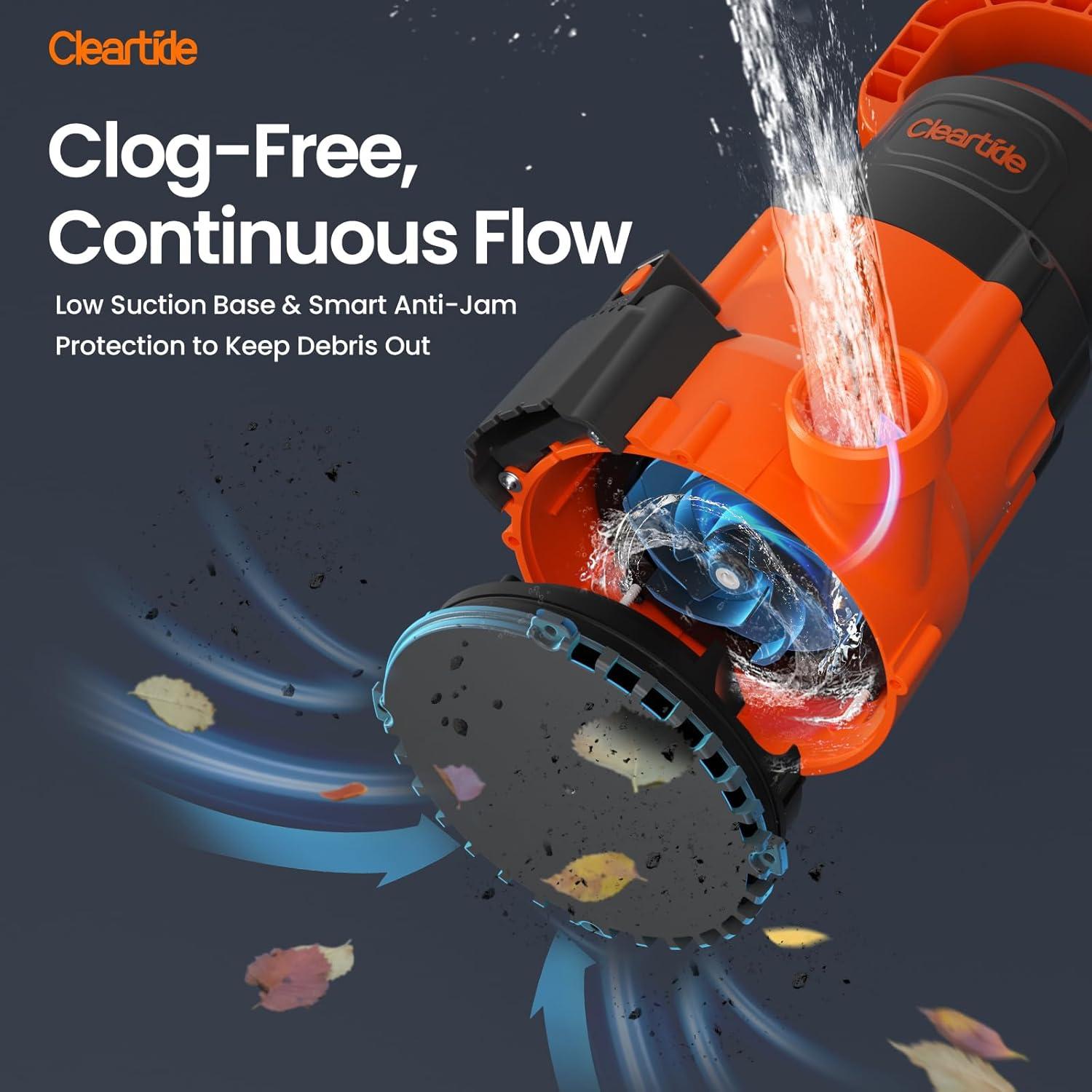 Bomba de Sump Submersible Cleartide 1/3HP 10560L/h Auto/Manual