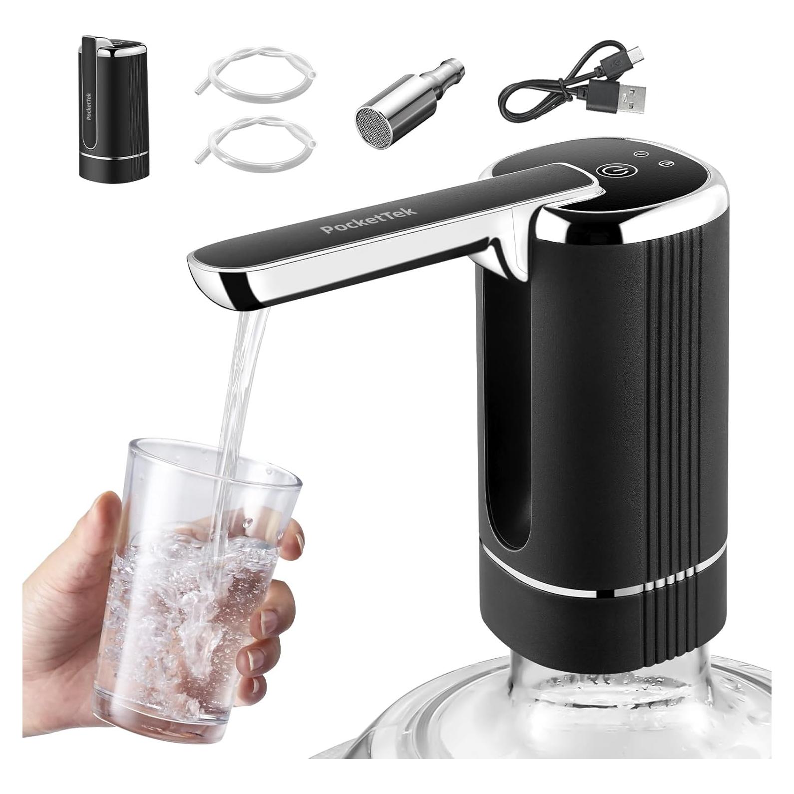 Dispensador de Agua Eléctrico PocketTek 5 Galones USB Plegable