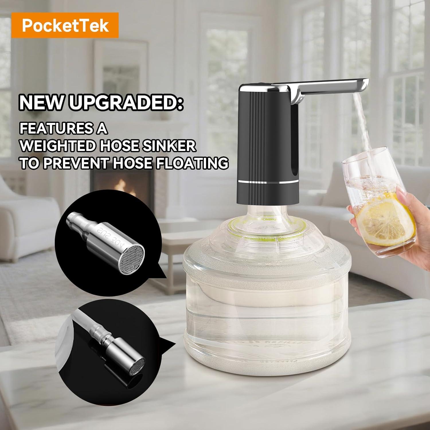 Dispensador de Agua Eléctrico PocketTek 5 Galones USB Plegable