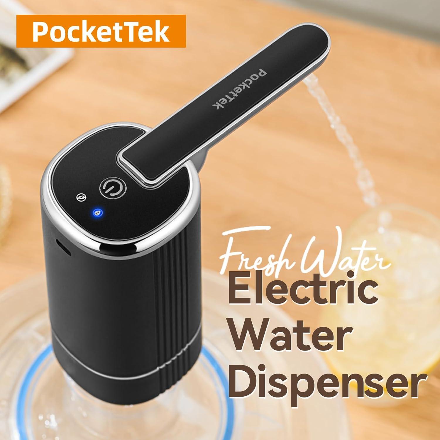 Dispensador de Agua Eléctrico PocketTek 5 Galones USB Plegable
