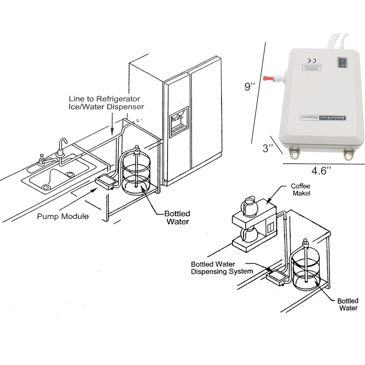 Bomba dispensadora de agua embotellada U/D 110V 1GPM 3.5kg