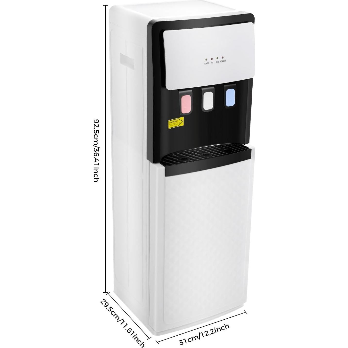 Dispensador de Agua KinHall 5 Galones 3 Temperaturas Blanco