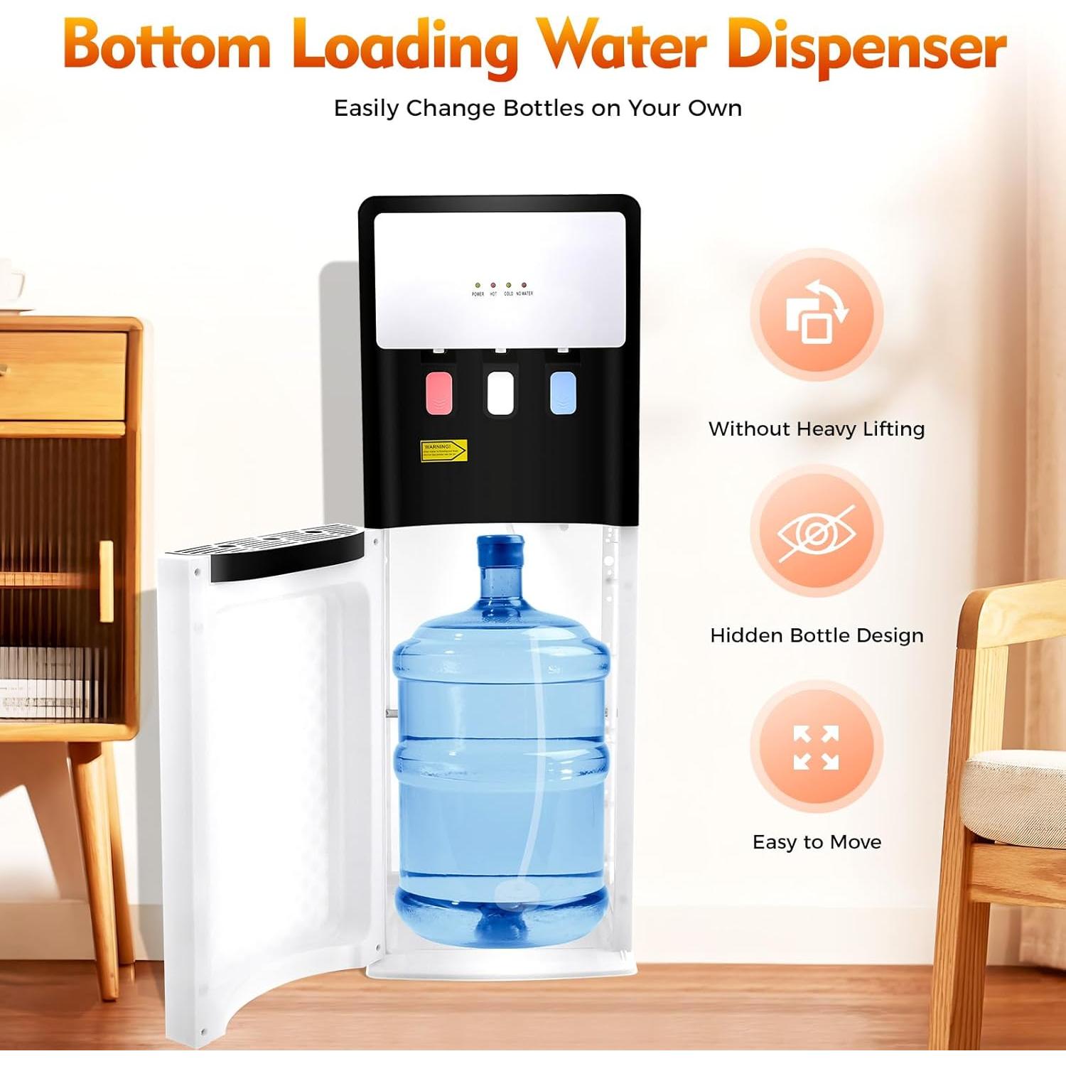 Dispensador de Agua KinHall 5 Galones 3 Temperaturas Blanco