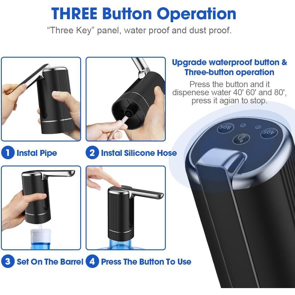 Dispensador de Agua Plegable BSJYMJIAJU 5 Galones Automático