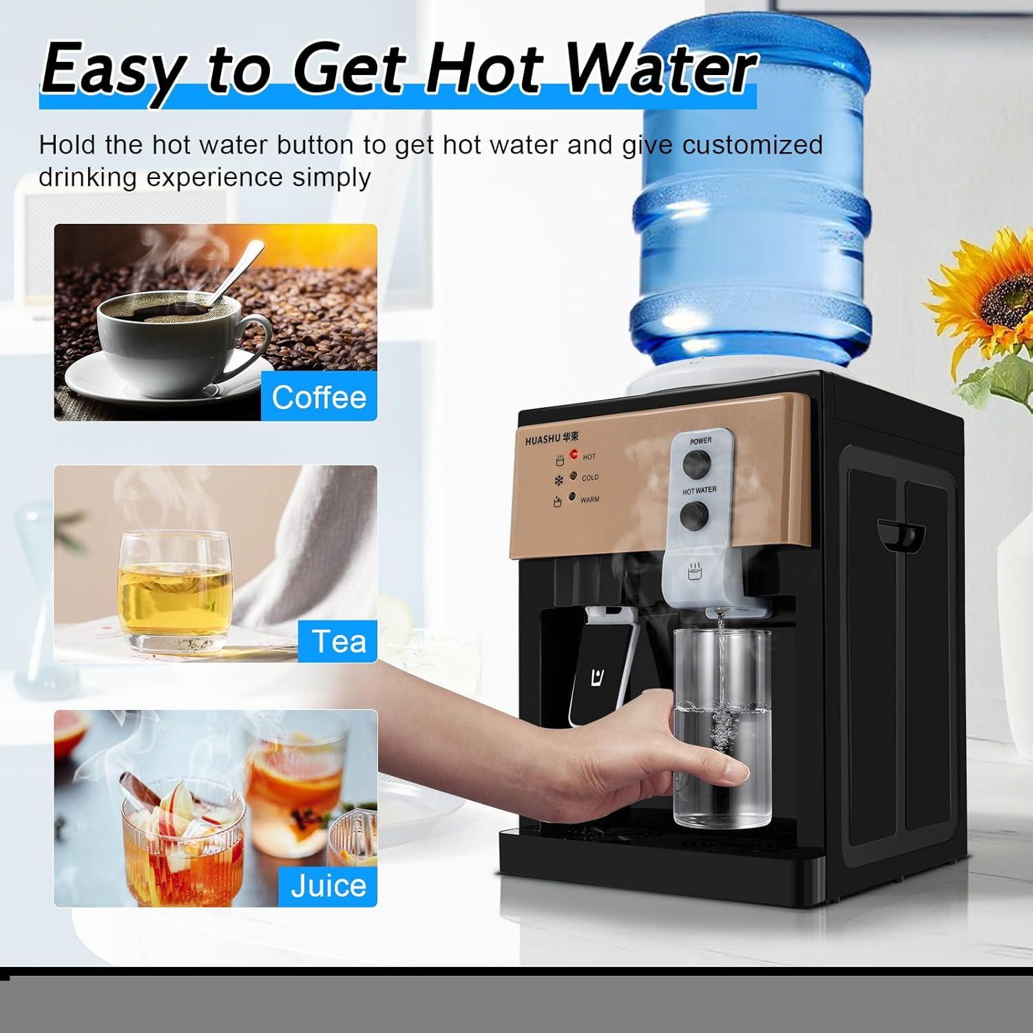 Dispensador de Agua Eléctrico Ojseimchrl Oro 1.2-5 Galones