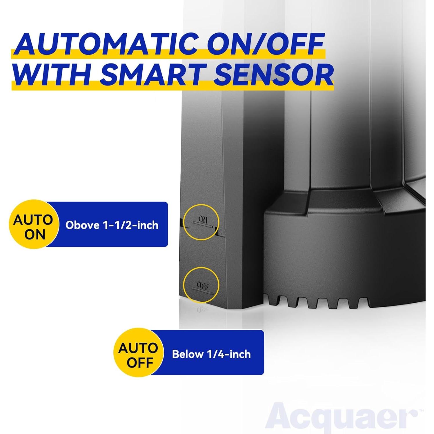 Bomba de Agua Sumergible Acquaer 1/3 HP 8175 L/h Automática