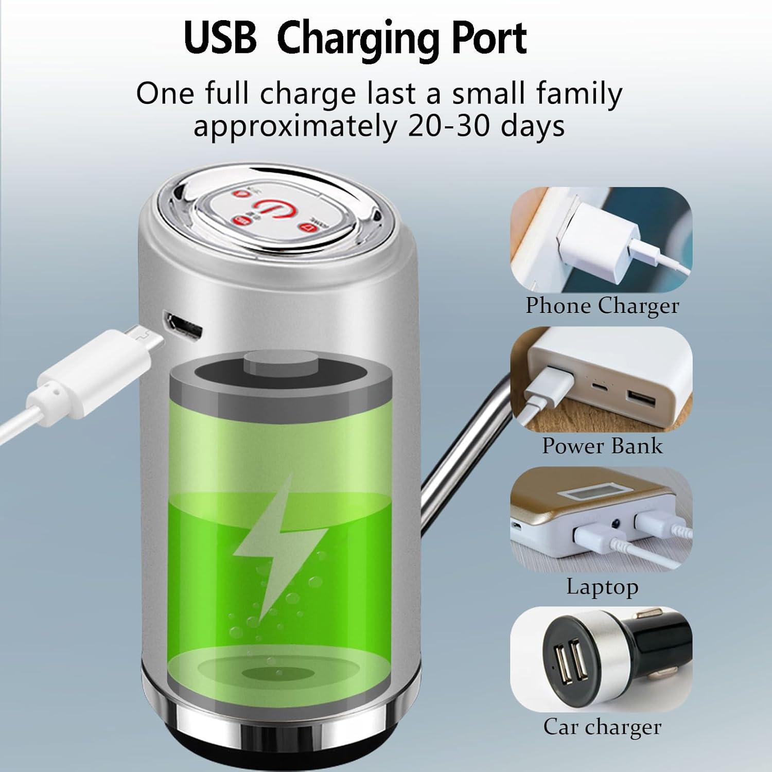 Dispensador de Agua Eléctrico Feeliy 5 Galones USB Gris