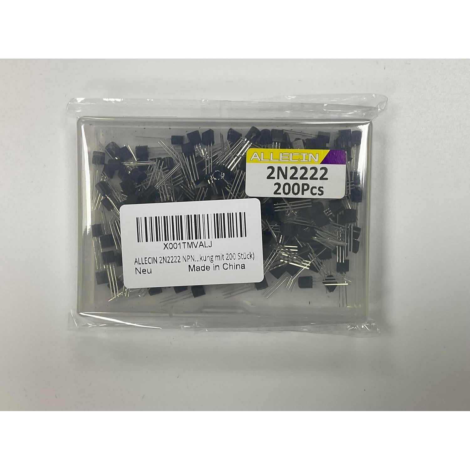 Transistores Amplificadores NPN ALLECIN 2N2222 TO-92 200 Piezas