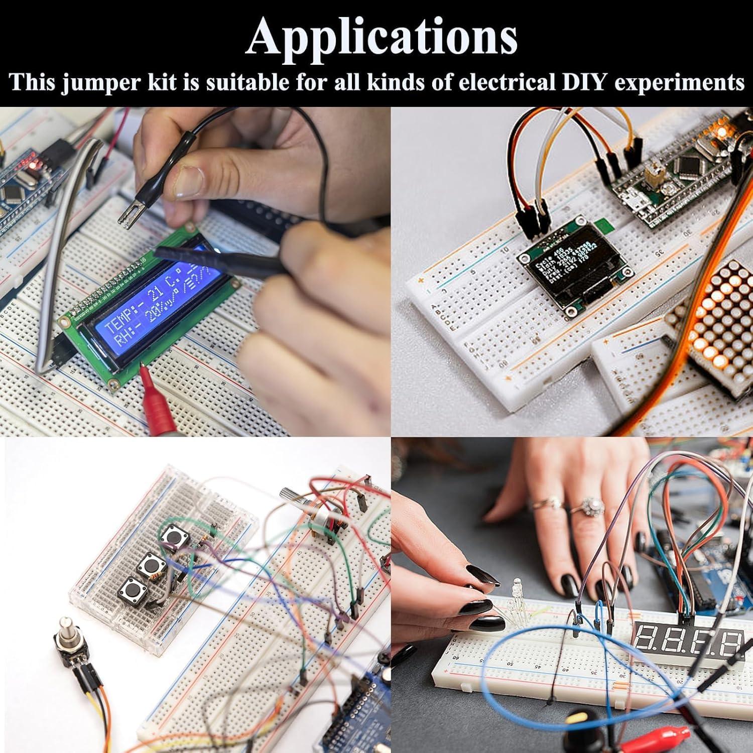 Kit de 560 Piezas de Cables de Salto y Protoboard Sunxeke