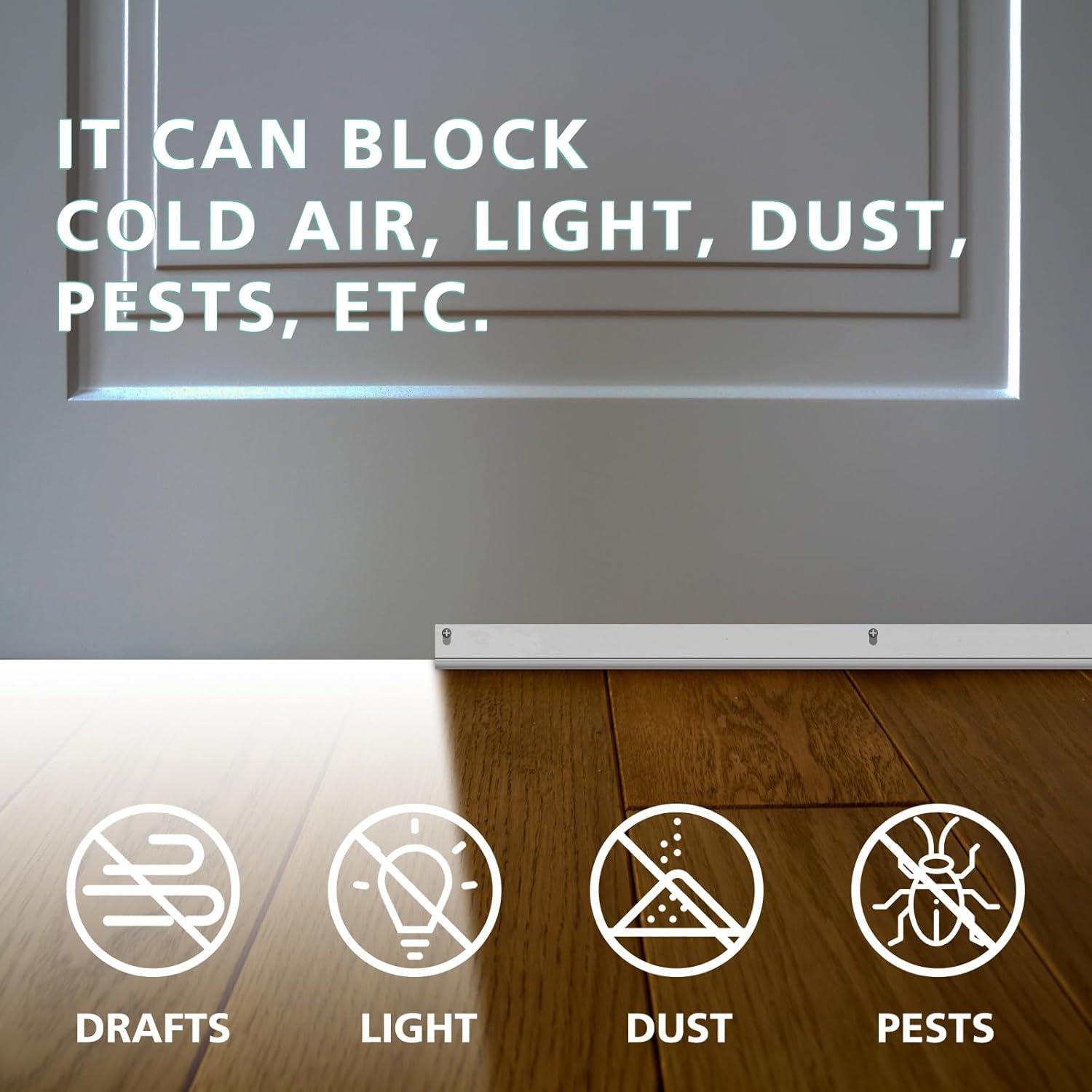 2 Barreras para Puerta Lineshading PVC 91.4 cm Aislamiento Aire