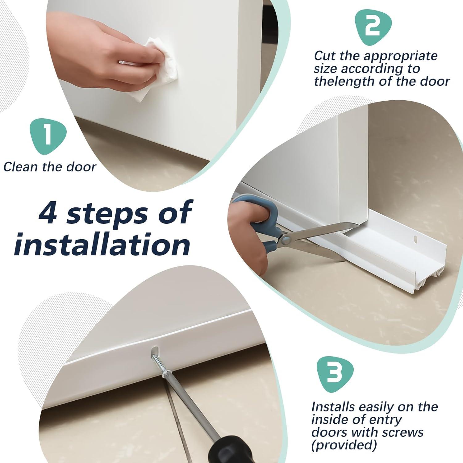 2 Barreras para Puerta Lineshading PVC 91.4 cm Aislamiento Aire
