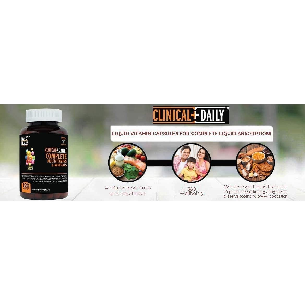 Multivitamínico Líquido Completo Clinical Daily 120 Cápsulas