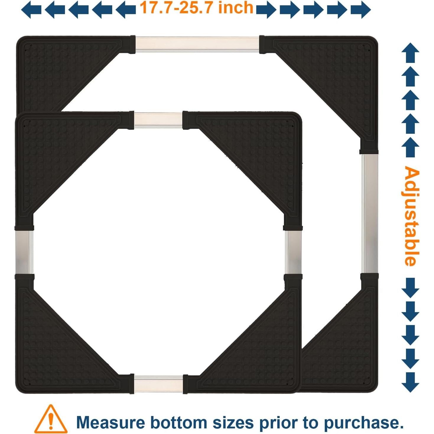 Soporte Móvil HQO LOVL para Mini Nevera y Lavadora Ajustable 44.9-65 cm