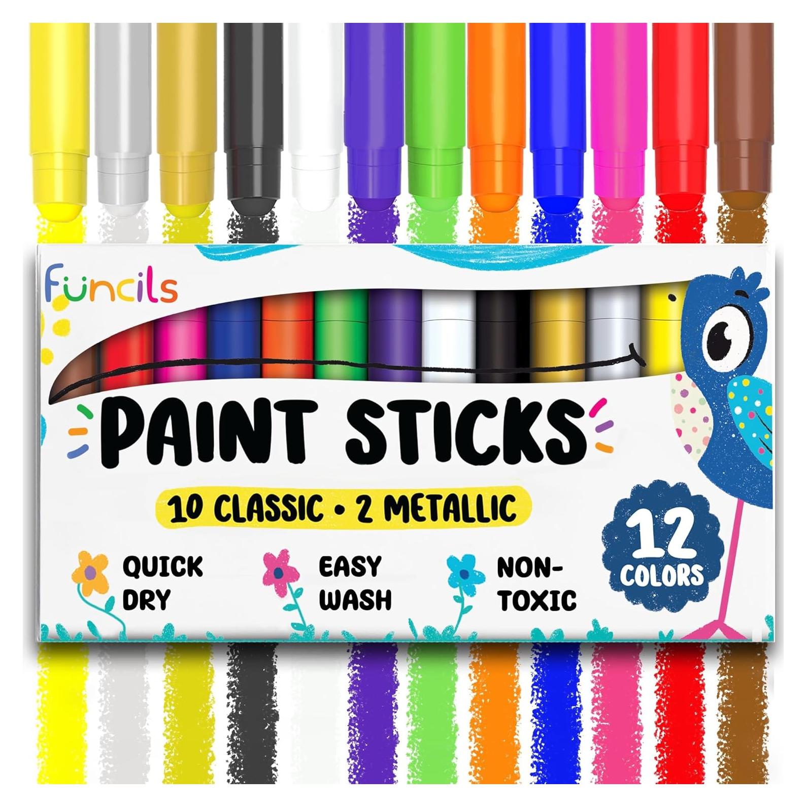 Set de 12 Palos de Pintura Tempera Funcils - No Tóxicos