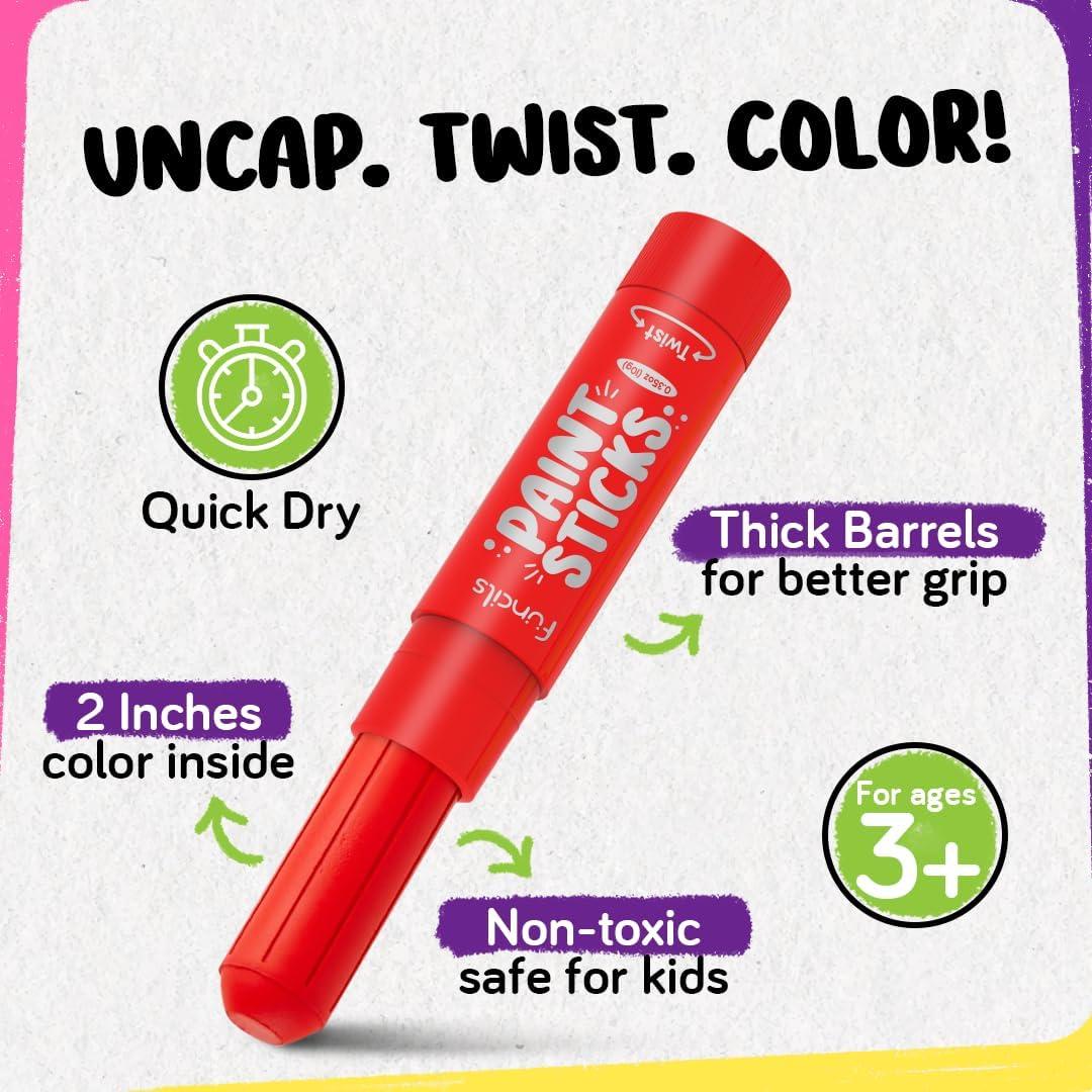 Set de 12 Palos de Pintura Tempera Funcils - No Tóxicos