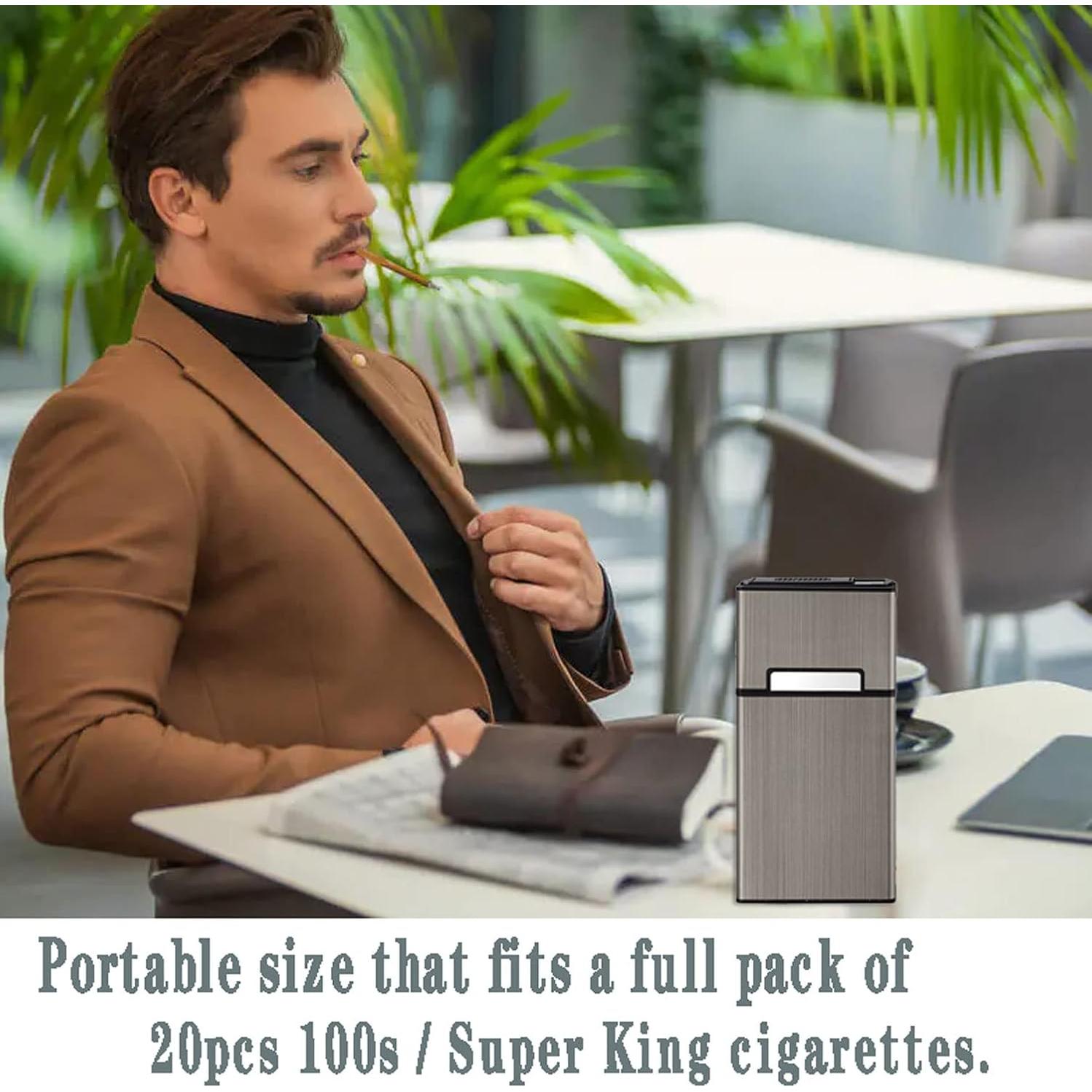 Estuche para Cigarrillos con Encendedor Eléctrico Nescape 20pcs