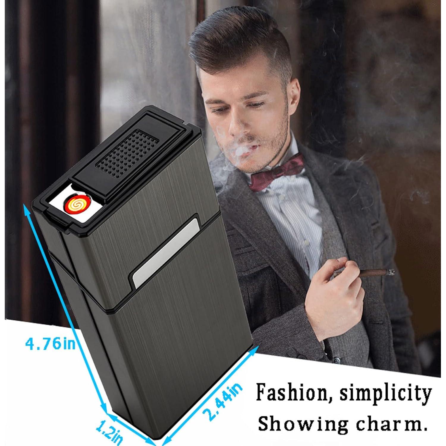 Estuche para Cigarrillos con Encendedor Eléctrico Nescape 20pcs