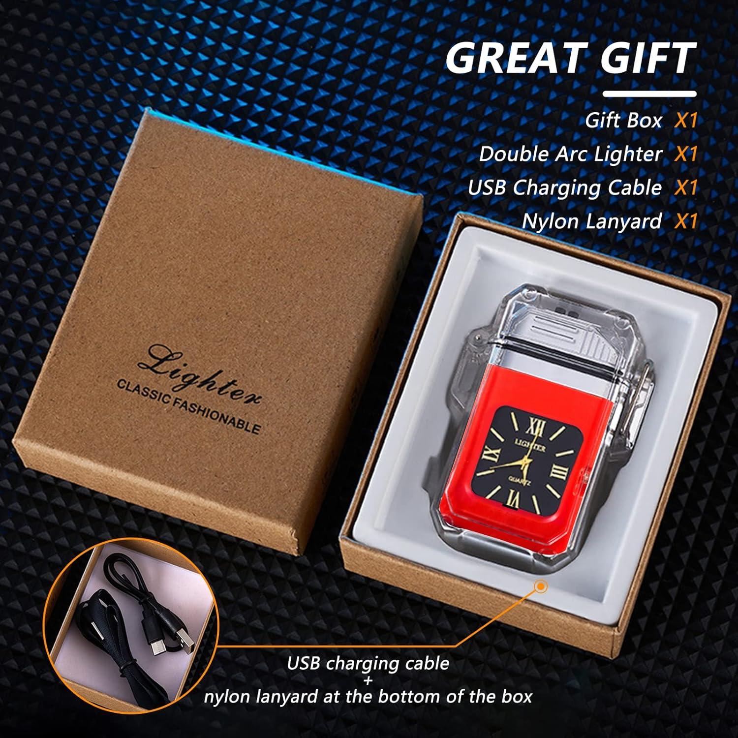 Encendedor Eléctrico SKRFIRE Recargable USB Doble Arco IP56