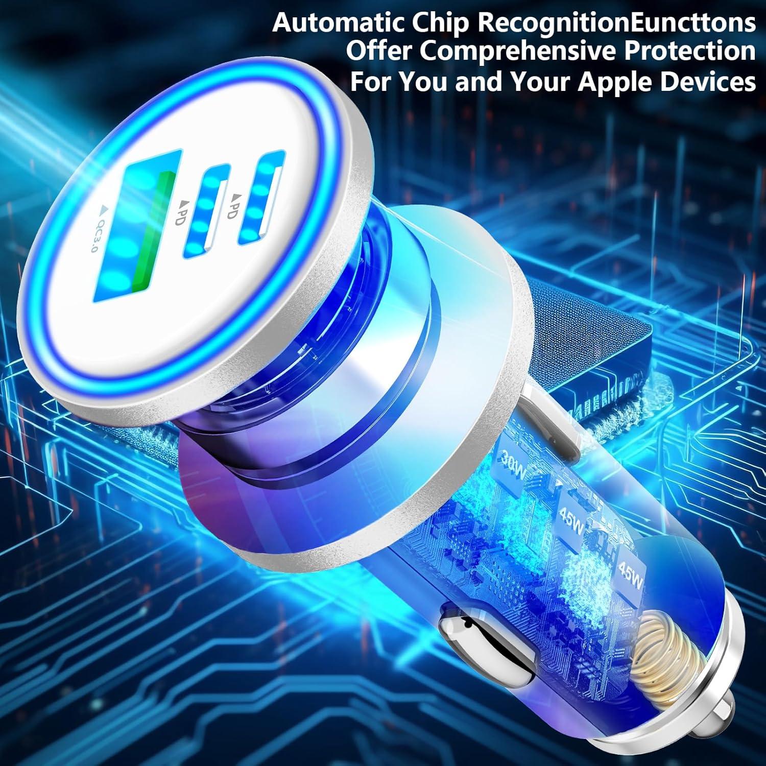 Cargador Rápido para Auto Rombica 67W 3 Puertos USB-C y USB-A