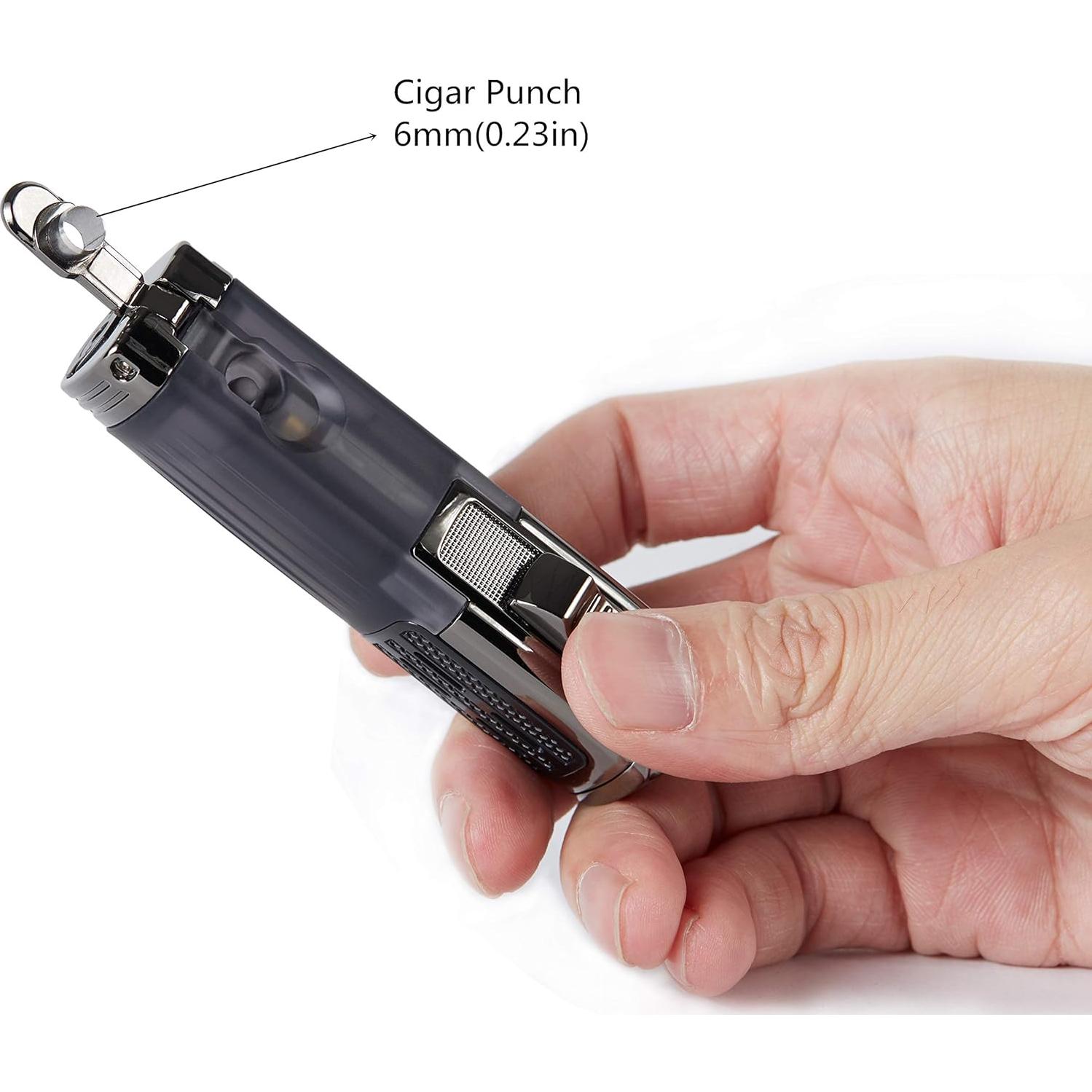 Encendedor de Cigarros Triple Jet TOMOLO Recargable Butano - 2 Piezas