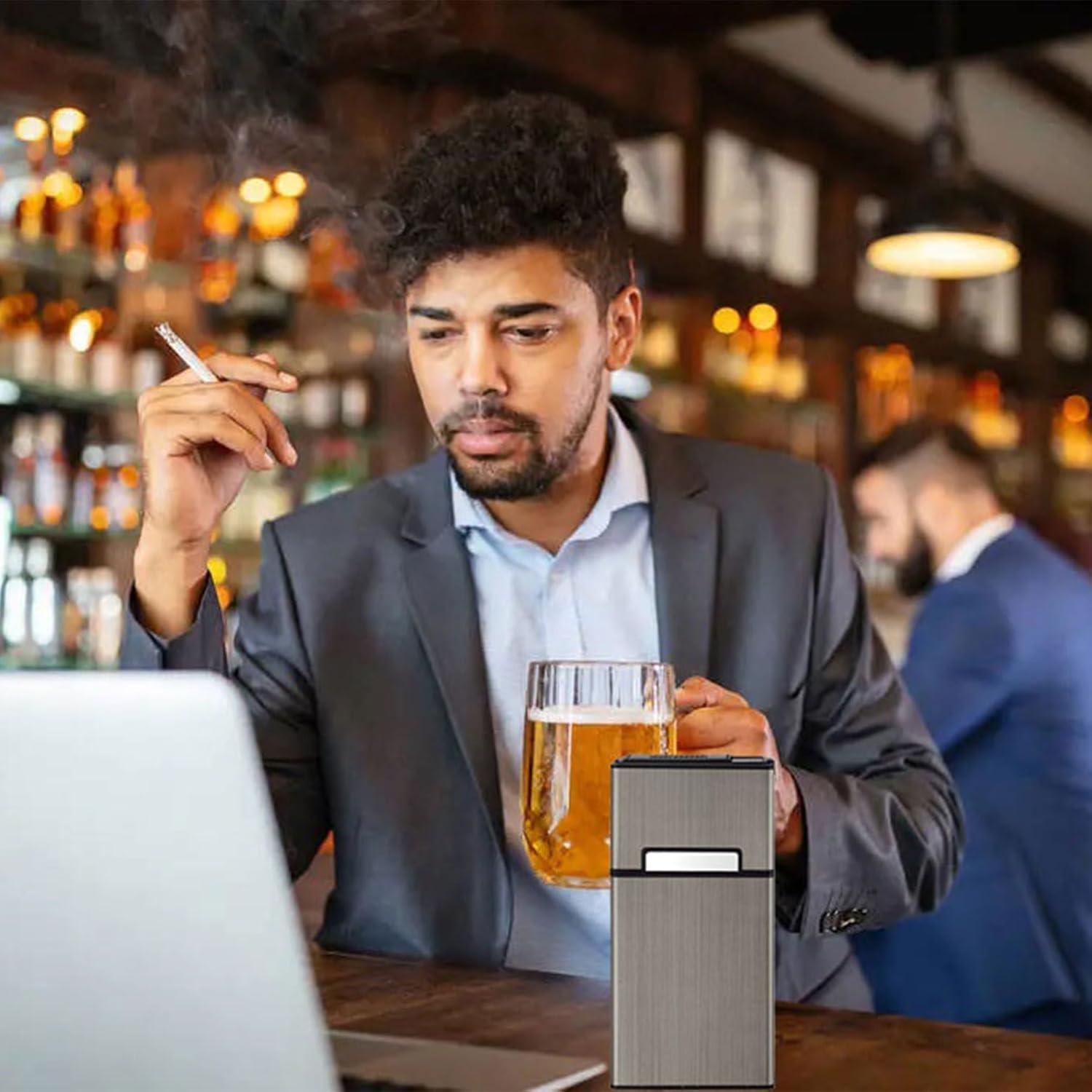 Estuche para Cigarrillos YiokJiar con Encendedor Eléctrico 100mm