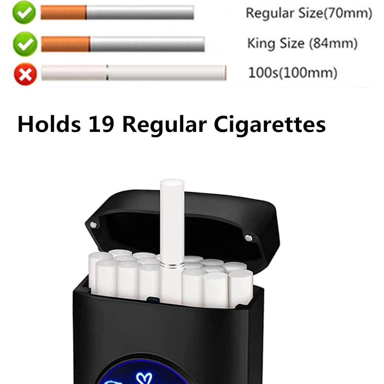 Estuche para Cigarrillos CKKC con Encendedor USB Recargable
