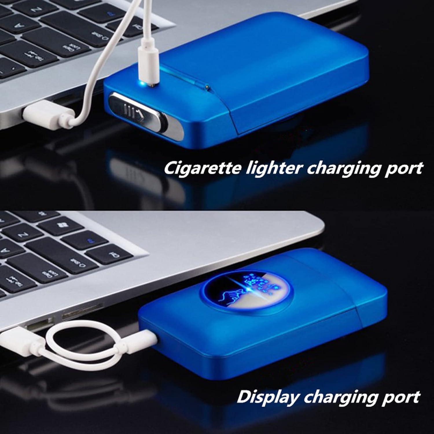 Estuche para Cigarrillos CKKC con Encendedor USB Recargable