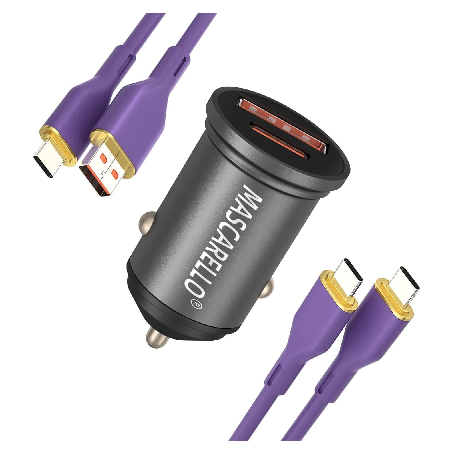 Cargador Rápido de Coche MASCARELLO USB-C para iPhone 14/13/12