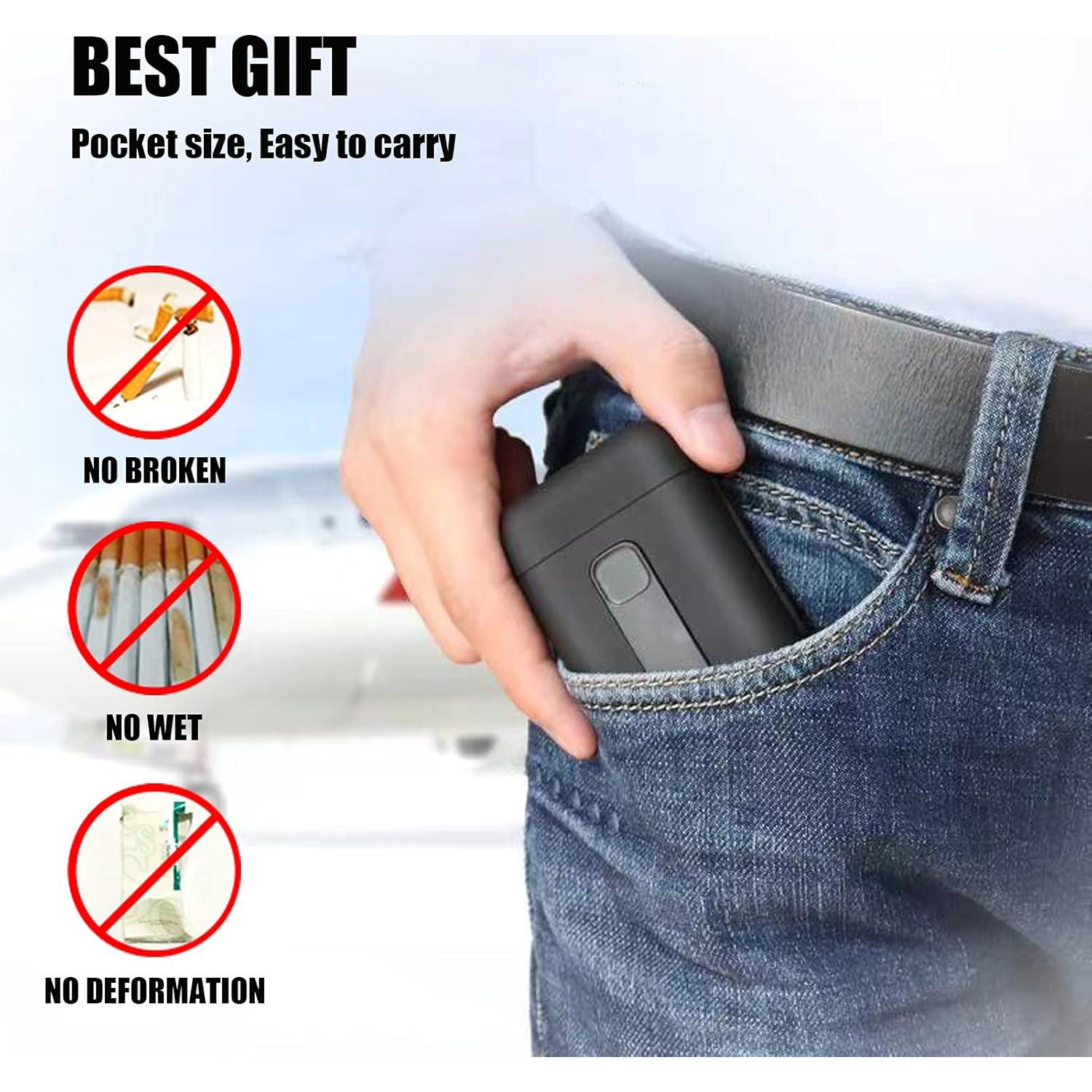 Estuche para Cigarrillos con Encendedor Eléctrico Rojo 2 en 1