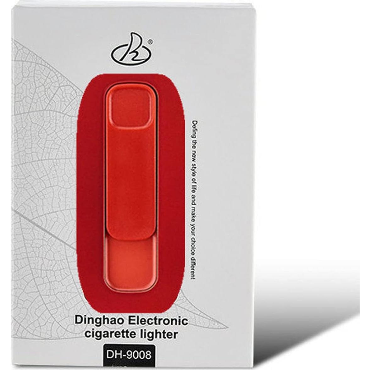 Estuche para Cigarrillos con Encendedor Eléctrico Rojo 2 en 1