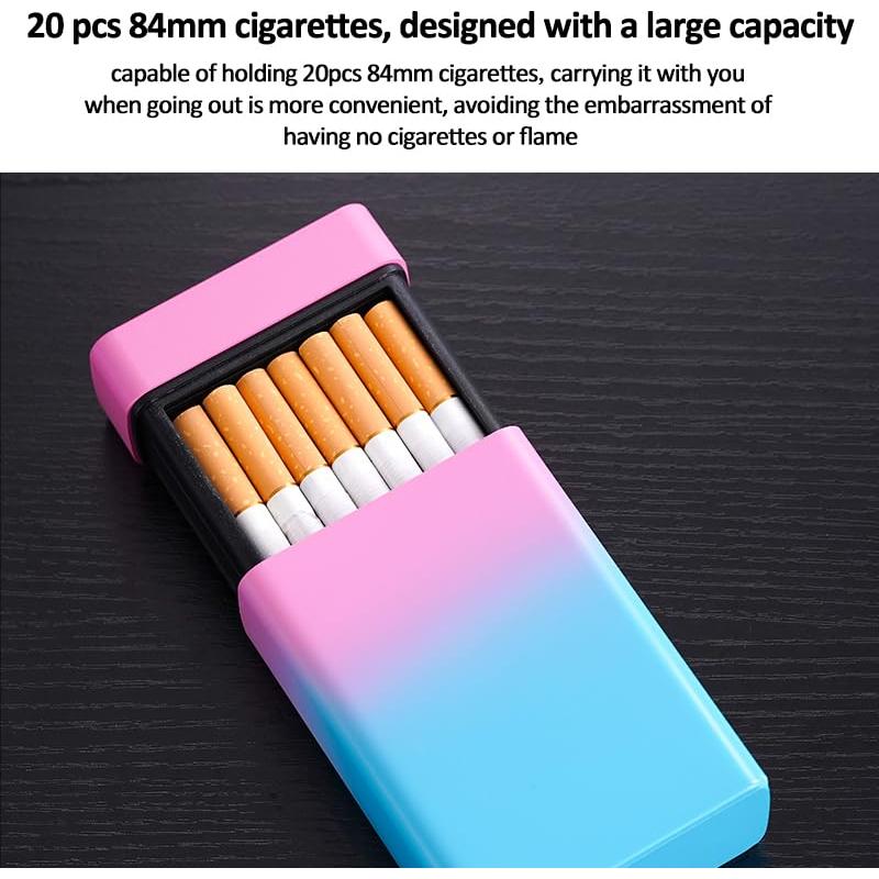 Estuche para Cigarrillos con Encendedor USB Recargable 20pcs