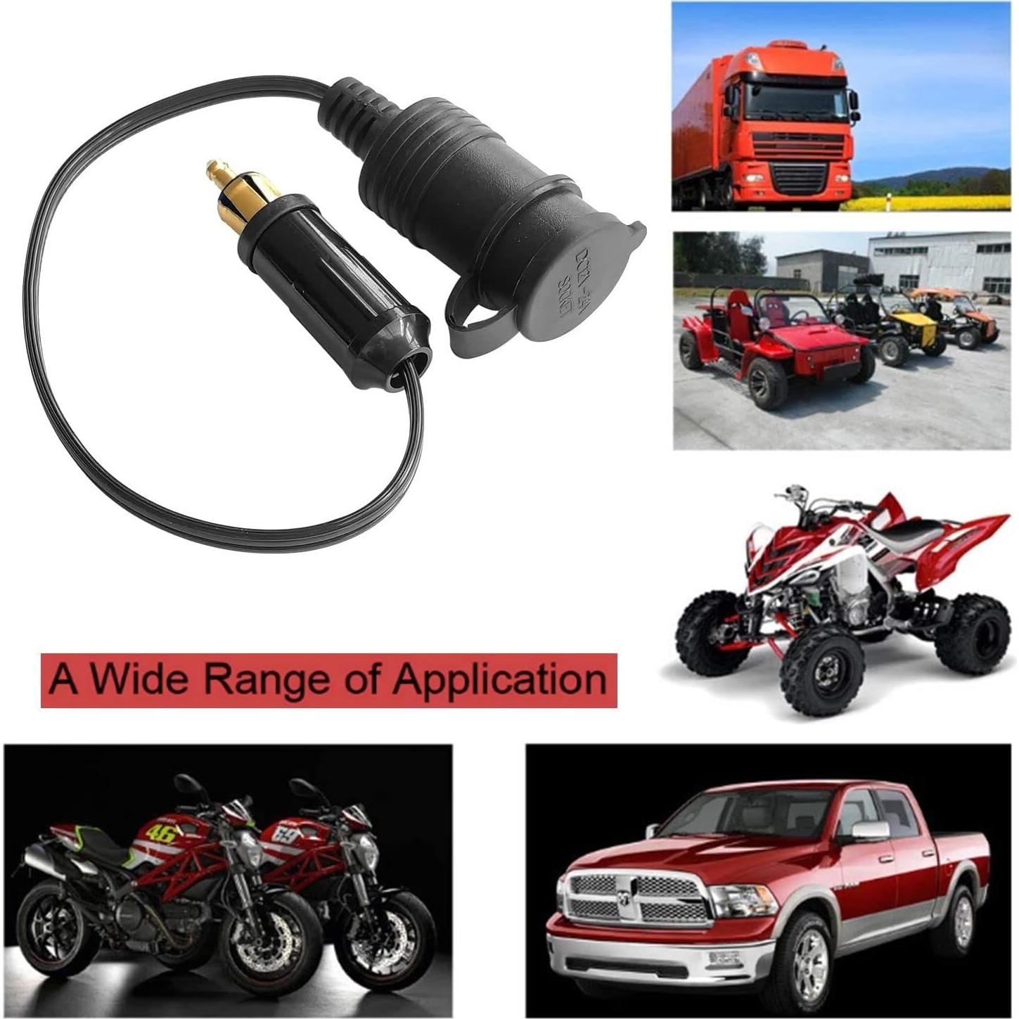 Adaptador de enchufe DIN OUQYLG 12V-24V con cable 30cm impermeable