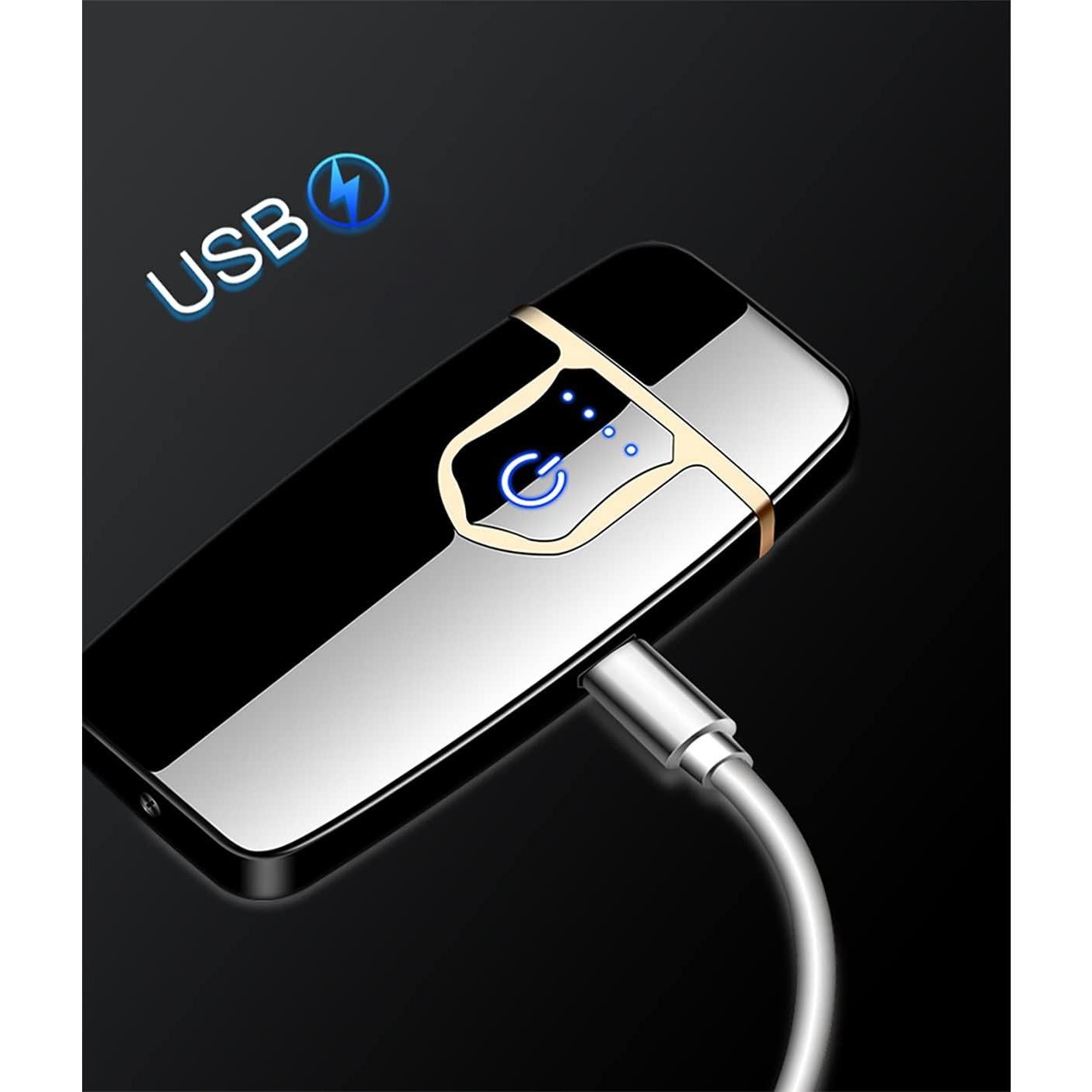 Encendedor Eléctrico COZYLIFE Doble Arco Táctil Plata