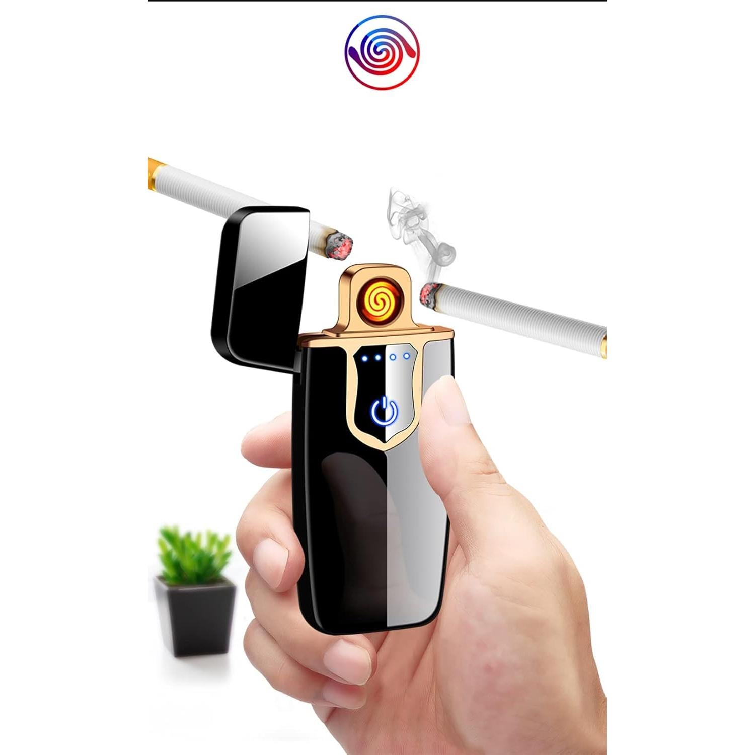 Encendedor Eléctrico COZYLIFE Doble Arco Táctil Plata