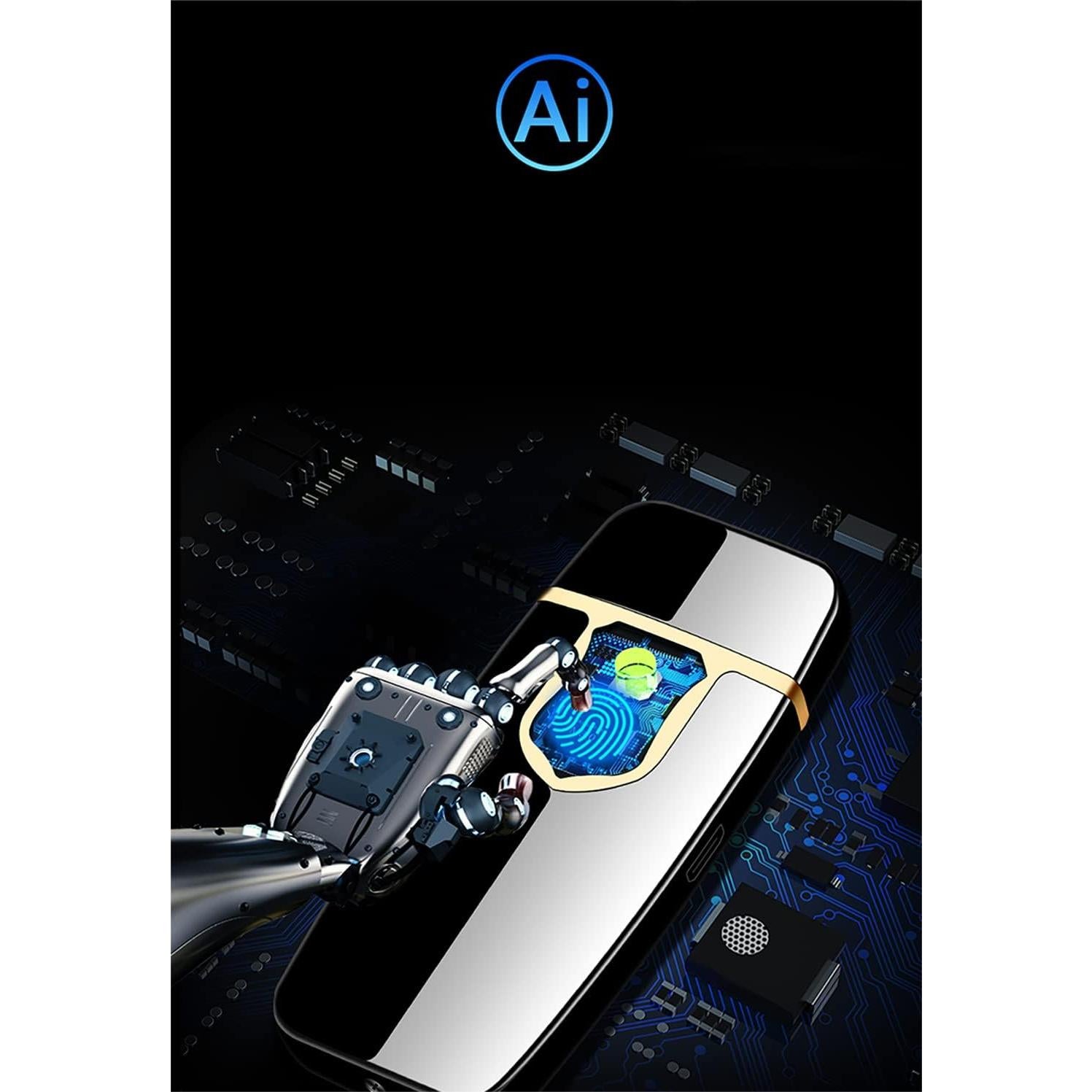 Encendedor Eléctrico COZYLIFE Doble Arco Táctil Plata