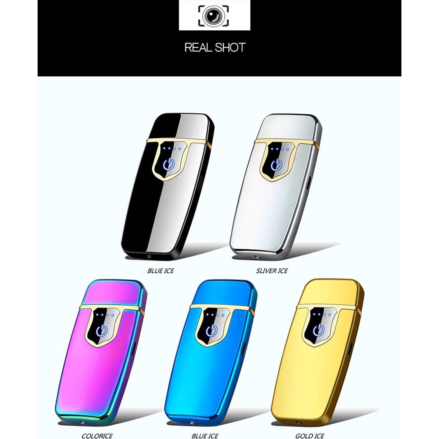 Encendedor Eléctrico COZYLIFE Doble Arco Táctil Plata