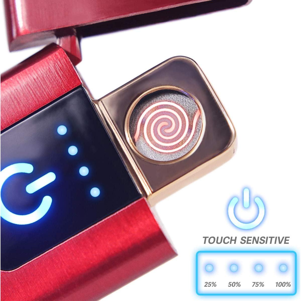 Encendedor Inteligente Doble Cara MENG ZHI AO Rojo USB