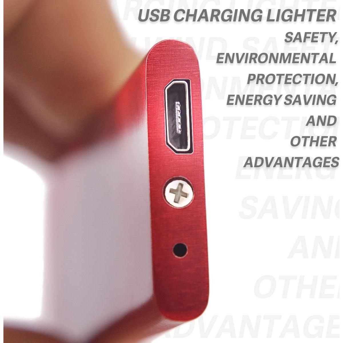 Encendedor Inteligente Doble Cara MENG ZHI AO Rojo USB