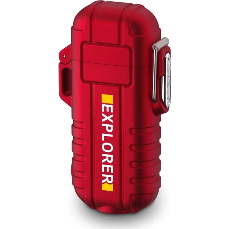 Encendedor Eléctrico Doble Arco Radion Rojo Recargable USB