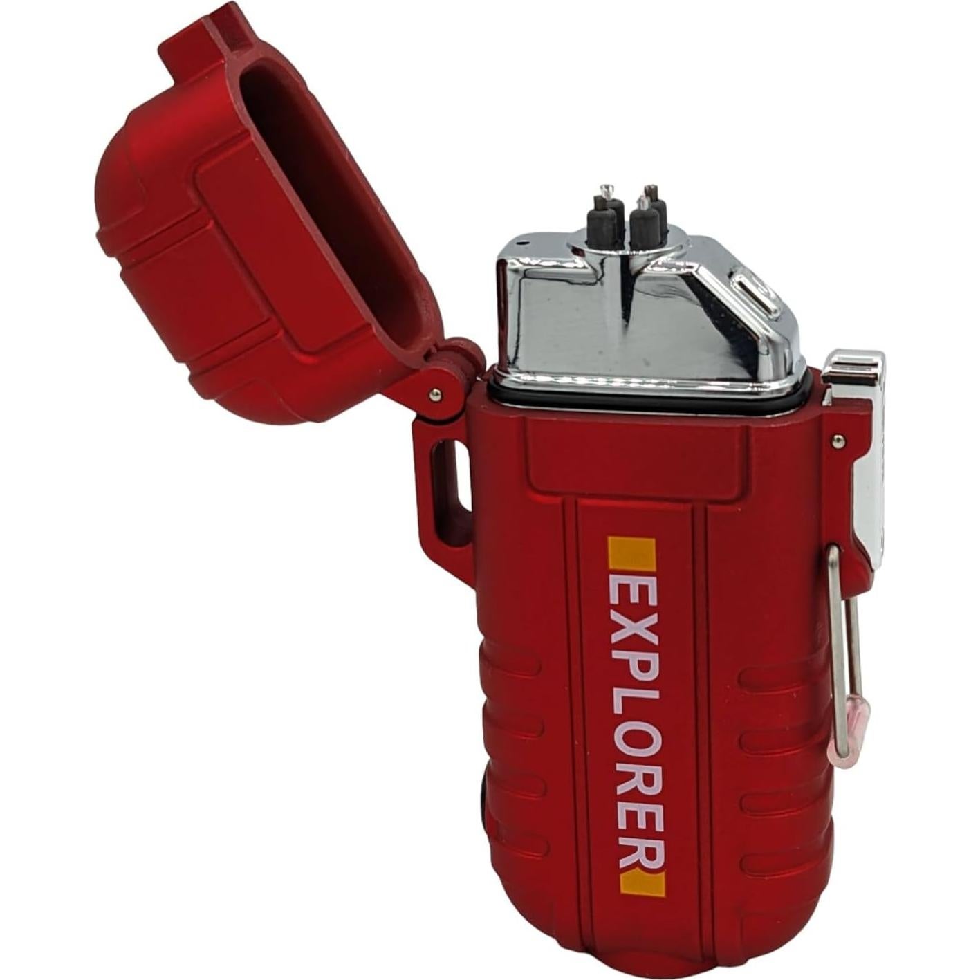 Encendedor Eléctrico Doble Arco Radion Rojo Recargable USB